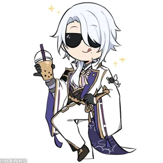 💠 @HAWKS Anime, Chibi, Bobba, Boba Tea, Lucu, Kawaii whatsapp sticker