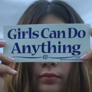 ✨ Girls Can Do Anything girl, woman, feminism, empowerment, inspiration, sign, sticker telegram sticker