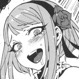 🤤 anime, manga, expression, excited, screaming, girl telegram sticker
