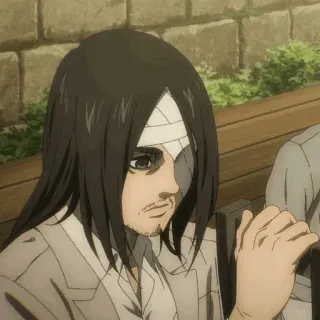 🖤 Eren Yeager Attack on Titan アニメ, マンガ, 進撃の巨人, エレン・イェーガー, キャラクター, アニメーション telegram sticker