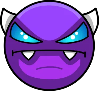 👿 Geometry Dash geometry dash, iblis, video game, ungu, wajah telegram sticker