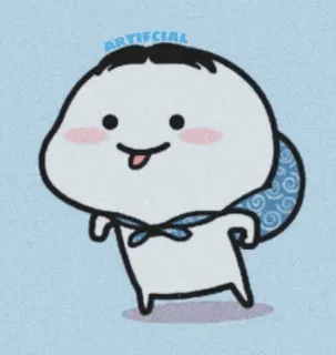 🌸 ARTIFICIAL cartoon, cute, character, animation, funny, sticker telegram sticker
