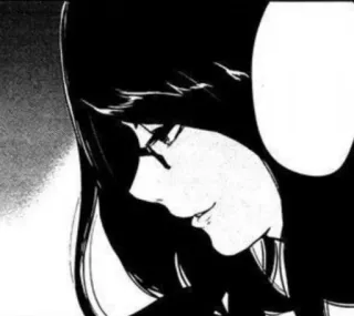💜 manga, anime, woman, glasses, portrait telegram sticker