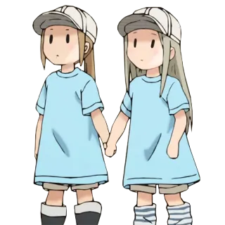 🤝 Anime, Cells at Work!, Plaqueta, Fofo, Personagem, Ilustração, Desenho animado telegram sticker