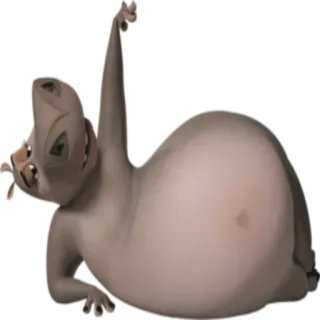 😶 Gloria Madagascar ippopotamo, animale, cartone animato, carino, amichevole telegram sticker