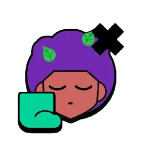 ✋ sticker, brawl stars, shelly, juego, personaje whatsapp sticker