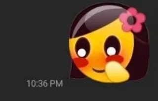 😮‍💨 Émoji, Fille, Mignon, Fleur, Rougir, Dessin animé whatsapp sticker
