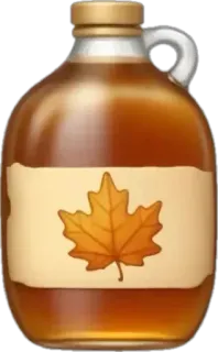 🤩 maple syrup, food, breakfast, sweet, maple leaf, bottle telegram sticker
