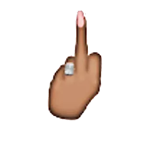 🖕 middle finger, gesture, insult, offensive, emoji, hand, diamond ring telegram sticker