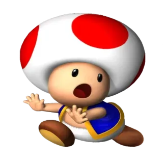 😯 Toad Toad, Mario, Nintendo, Cogumelo, Personagem telegram sticker