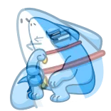 🤔 shark, cartoon, pet, dog, animal telegram sticker