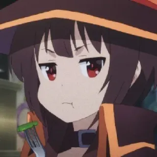 😐 Megumin Konosuba Anime, Konosuba, Megumin, Carino, Personaggio, Cibo telegram sticker