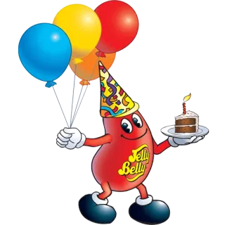 🎉 Jelly Belly food, candy, sweets, birthday, party telegram sticker
