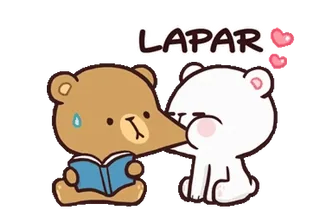 ๐ LAPAR Cartone animato, Orso, Affamato, Fame, Carino, Amore whatsapp sticker