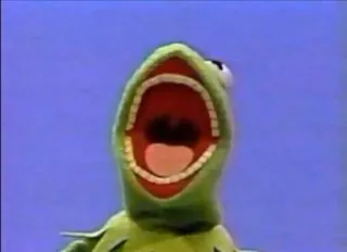 😫 Kermit Kermit la rana, Muppets, títere, verde, gracioso, meme telegram sticker