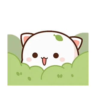 🫣 fofo, gato, animal, kawaii, adesivo, desenho animado, verde telegram sticker