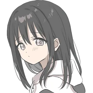 🙄 animé, fille, dessin animé, mignon, manga telegram sticker