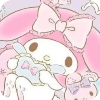 ❤ My Melody My Melody, Sanrio, Kawaii, lindo, dibujos animados, conejo telegram sticker