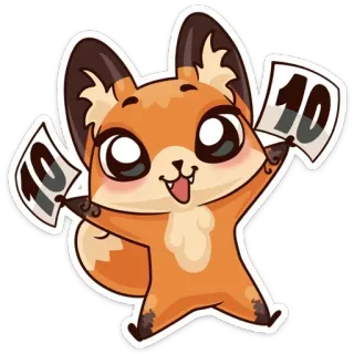 🔝 10
10 fox, cartoon, animal, number, score, cute telegram sticker
