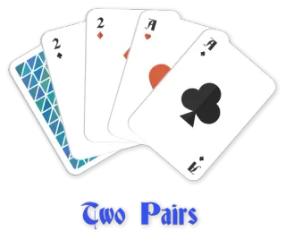 🎪 Two Pairs carte da gioco, gioco di carte, gioco d'azzardo, poker telegram sticker