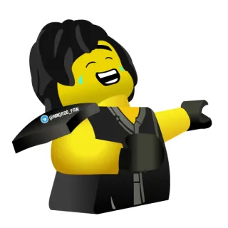 😂 Cole Ninjago Lego, Ninjago, laughing, joyful, cartoon, character, fan telegram sticker