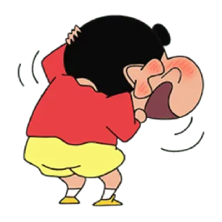 😀 Shin-chan Crayon Shin-chan Cartoon, Anime, Personage, Kind, Crayon Shin-chan, Grappig telegram sticker