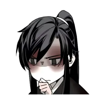 🤔 Anime, Manga, Ausdruck, Charakter, Denken, Wütend telegram sticker
