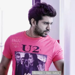 ☺️ homme, portrait, t-shirt, U2, groupe telegram sticker