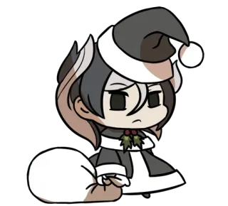 🎁 Natal, Topi Santa, Anime, Chibi, Liburan, Musim Dingin telegram sticker