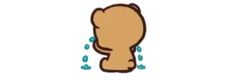 😭 oso, llorando, triste, dibujos animados, lágrimas whatsapp sticker