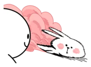 🏃 кролик, милый, животное, каваий, зайчик telegram sticker