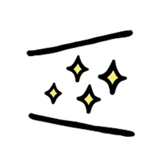 😋 闪光, 星星, 闪亮, 卡通, 亮片, 装饰 telegram sticker