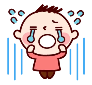😭 llorando, triste, lágrimas, molesto, dibujos animados, emoción whatsapp sticker