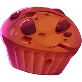 🧁 Muffin, Comida, Sobremesa, Chocolate, Assado, Lanche telegram sticker