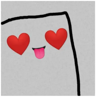❤️ флаг, глаза-сердечки, мультфильм, любовь, каваи, эмодзи telegram sticker