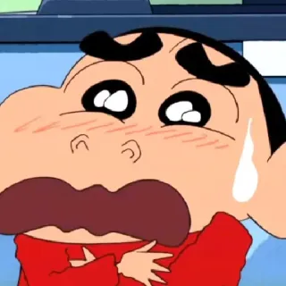 😨 Shin-chan Nohara Crayon Shin-chan Cartoon, Anime, Sueur, Nerveux, Inquiet, Shinchan whatsapp sticker