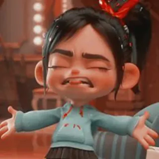 🦋 Vanellope von Schweetz Wreck-It Ralph Vanellope, Wreck-It Ralph, Disney, cartoon, character, funny face, cute whatsapp sticker