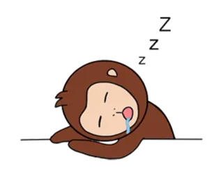 😴 slaperig, slapen, zzz, moe, lui, ontspannen telegram sticker