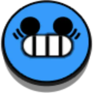 😬 이모지, 파란색, 얼굴, 스티커, 만화, 표정 telegram sticker
