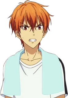 😬 Kyo Sohma Fruits Basket Anime, Hoạt hình, Nhân vật, Tóc cam, Kyo, Fruits Basket telegram sticker