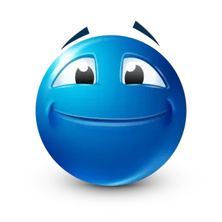 🙃 Emoji, Smiley, Cara, Azul, Feliz whatsapp sticker