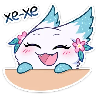 😅 xe-xe Cartoon, Niedlich, Kawaii, Tier, Figur, Sticker whatsapp sticker