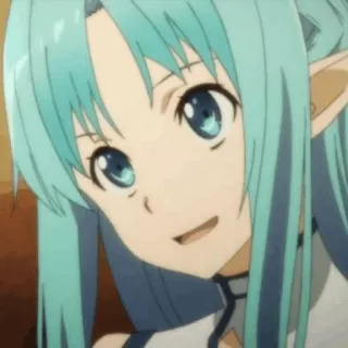 ❄️ Asuna Sword Art Online アニメ, 女性, キャラクター, アスナ, ソードアート・オンライン telegram sticker