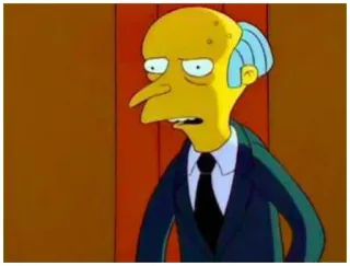 😑 Mr. Burns The Simpsons cartoon, Mr. Burns, Simpsons, TV show, character, animation telegram sticker