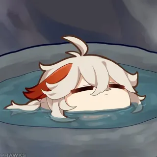 💠 Kaedehara Kazuha Genshin Impact Аниме, Genshin Impact, Кадзуха, Видеоигра, Расслабляющий, Чиби telegram sticker