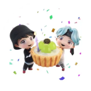 🧁 การ์ตูน, น่ารัก, วันเกิด, เค้ก, งานฉลอง, ปาร์ตี้ telegram sticker