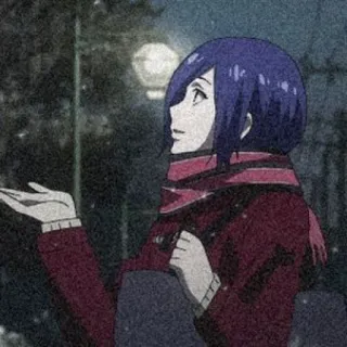 🌟 Touka Kirishima Tokyo Ghoul Anime, Charakter, Schal, Anime Charakter, Tokyo Ghoul, Touka Kirishima whatsapp sticker