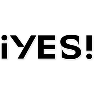 💪 ¡YES! sí, afirmativo, español, positivo, exclamación whatsapp sticker