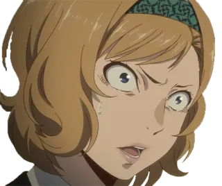😧 Anime, Frau, Charakter, Ausdruck, Schockiert, Angst, Mädchen telegram sticker