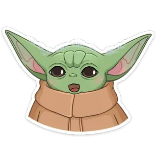 😱 Grogu Grogu, Bébé Yoda, Star Wars, The Mandalorian, Dessin animé, Mignon, Enfant telegram sticker